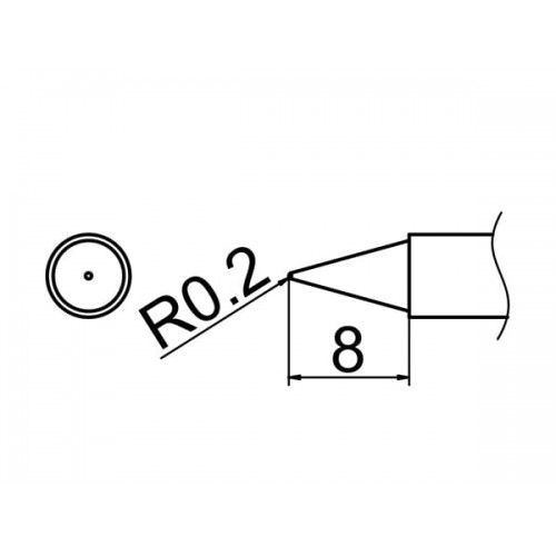 HAKKO T12-BZ Soldering Tip Shape-B(Z) For FM-2025. FM-2027. FM-2028. FX-9501