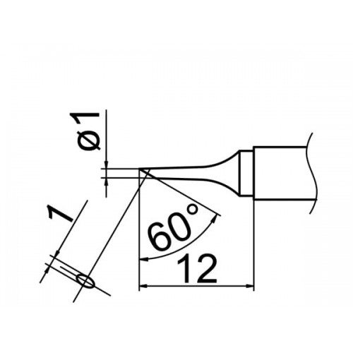 HAKKO T12-C1 Soldering Tip Shape-1C For FM-2025. FM-2027. FM-2028. FX-9501 HAKKO T12-C1 Soldering Tip Shape-1C For FM-2025. FM-2027. FM-2028. FX-9501