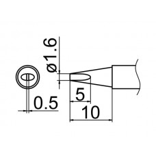 HAKKO T12-D16Z Soldering Tip Shape-1.6D (Z) For FM-2025. FM-2027. FM-2028. FX-9501