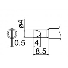 HAKKO T12-D4 Soldering Tip Shape-4D For FM-2025. FM-2027. FM-2028. FX-9501