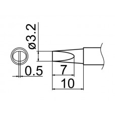 HAKKO T12-DL32 Soldering Tip Shape-3.2Dl For FM-2025. FM-2027. FM-2028. FX-9501