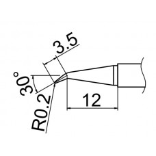HAKKO T12-J02 Soldering Tip Shape-0.2J For FM-2025. FM-2027. FM-2028. FX-9501