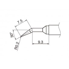 HAKKO T12-JL02 Soldering Tip Shape-0.2Jl For FM-2025. FM-2027. FM-2028. FX-9501