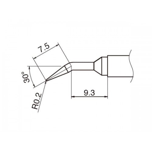 HAKKO T12-JL02 Soldering Tip Shape-0.2Jl For FM-2025. FM-2027. FM-2028. FX-9501 HAKKO T12-JL02 Soldering Tip Shape-0.2Jl For FM-2025. FM-2027. FM-2028. FX-9501