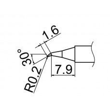 HAKKO T12-JS02 Soldering Tip Shape-0.2Js For FM-2025. FM-2027. FM-2028. FX-9501