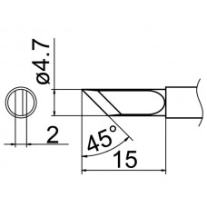 HAKKO T12-K Soldering Tip Shape-K For FM-2025. FM-2027. FM-2028. FX-9501