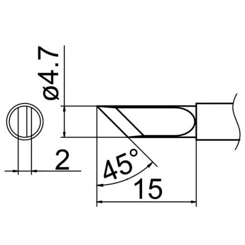 HAKKO T12-K Soldering Tip Shape-K For FM-2025. FM-2027. FM-2028. FX-9501 HAKKO T12-K Soldering Tip Shape-K For FM-2025. FM-2027. FM-2028. FX-9501