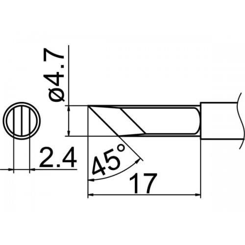 HAKKO T12-KFZ Soldering Tip Shape-Kf(Z) For FM-2025. FM-2027. FM-2028. FX-9501 HAKKO T12-KFZ Soldering Tip Shape-Kf(Z) For FM-2025. FM-2027. FM-2028. FX-9501