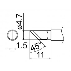 HAKKO T12-KL Soldering Tip Shape-Kl For FM-2025. FM-2027. FM-2028. FX-9501