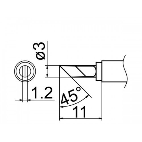HAKKO T12-KU Soldering Tip Shape-Ku For FM-2025. FM-2027. FM-2028. FX-9501 HAKKO T12-KU Soldering Tip Shape-Ku For FM-2025. FM-2027. FM-2028. FX-9501