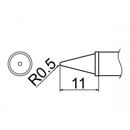 HAKKO T12-WB2 Soldering Tip Shape-0.5Wb For FM-2025. FM-2027. FM-2028. FX-9501 HAKKO T12-WB2 Soldering Tip Shape-0.5Wb For FM-2025. FM-2027. FM-2028. FX-9501