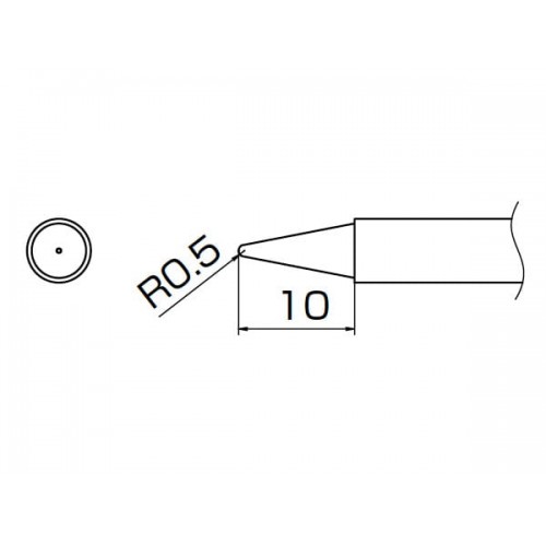 HAKKO T13-B2 Soldering Tip Shape-0.5B For FM-2026 HAKKO T13-B2 Soldering Tip Shape-0.5B For FM-2026
