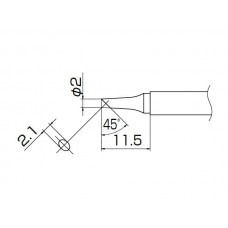 HAKKO T13-BC2 Soldering Tip Shape-2Bc For FM-2026