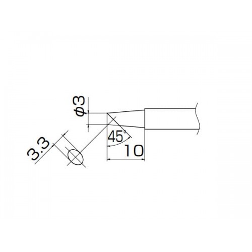 HAKKO T13-BC3 Soldering Tip Shape-3Bc For FM-2026 HAKKO T13-BC3 Soldering Tip Shape-3Bc For FM-2026
