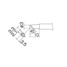 HAKKO T13-BCM3 Soldering Tip Shape-3Bc W/Indent For FM-2026