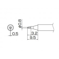 HAKKO T13-D08 Soldering Tip Shape-0.8D For FM-2026