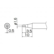 HAKKO T13-D16 Soldering Tip Shape-1.6D For FM-2026