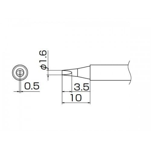 HAKKO T13-D16 Soldering Tip Shape-1.6D For FM-2026 HAKKO T13-D16 Soldering Tip Shape-1.6D For FM-2026