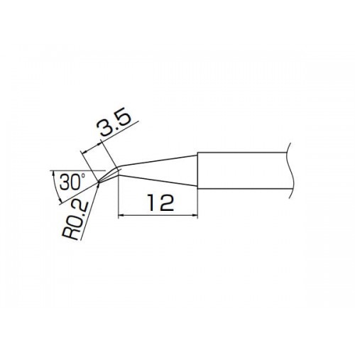 HAKKO T13-J02 Soldering Tip Shape-0.2J For FM-2026 HAKKO T13-J02 Soldering Tip Shape-0.2J For FM-2026