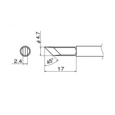 HAKKO T13-KF Soldering Tip Shape-Kf For FM-2026