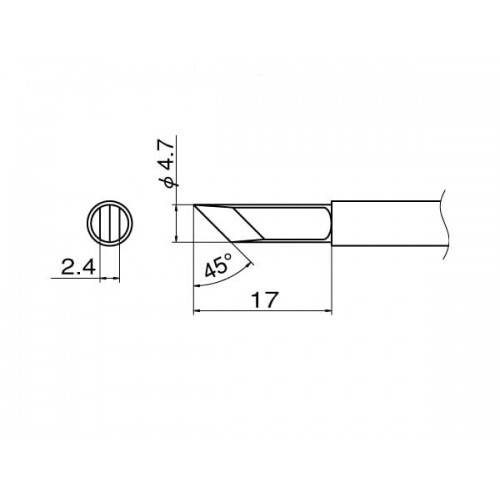 HAKKO T13-KF Soldering Tip Shape-Kf For FM-2026 HAKKO T13-KF Soldering Tip Shape-Kf For FM-2026