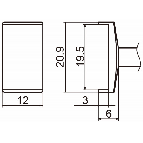 HAKKO T15-1010 Tunnel size 19.5x12 soldering tip for handpiece FM-2027 and FM-2028