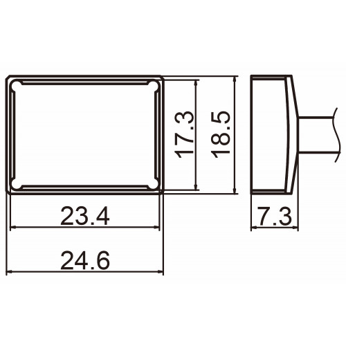 HAKKO T15-1205 Quad size 23.4x17.3 soldering tip for handpiece FM-2027 and FM-2028
