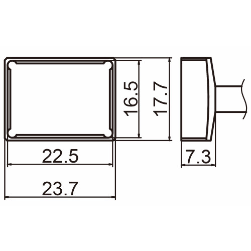 HAKKO T15-1206 Quad size 22.5x16.5 soldering tip for handpiece FM-2027 and FM-2028