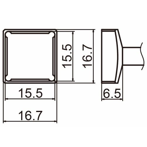 HAKKO T15-1207 Quad size 15.5x15.5 soldering tip for handpiece FM-2027 and FM-2028