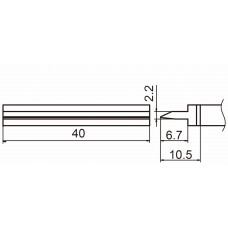 HAKKO T15-1406 Shape Spatula soldering tip for handpiece FM-2027 and FM-2028