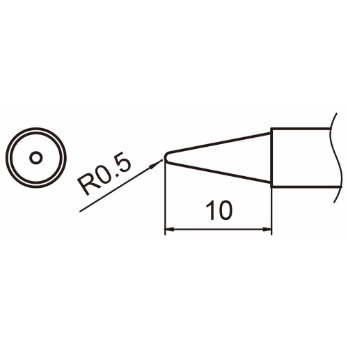 HAKKO T15-B2 Shape - 0.5B soldering tip for handpiece FM-2027 and FM-2028 HAKKO T15-B2 Shape - 0.5B soldering tip for handpiece FM-2027 and FM-2028