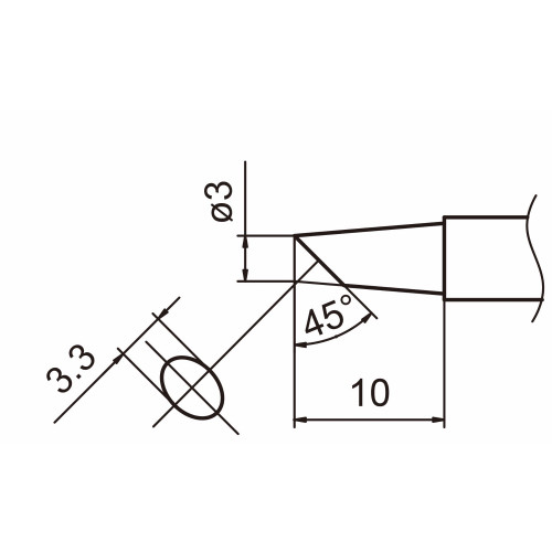 HAKKO T15-BC3 Shape-3BC soldering tip for handpiece FM-2027 and FM-2028 HAKKO T15-BC3 Shape-3BC soldering tip for handpiece FM-2027 and FM-2028