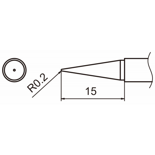 HAKKO T15-BLL Shape-BL Long soldering tip for handpiece FM-2027 and FM-2028 HAKKO T15-BLL Shape-BL Long soldering tip for handpiece FM-2027 and FM-2028