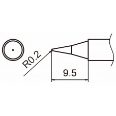 HAKKO T15-I Shape-I soldering tip for handpiece FM-2027 and FM-2028