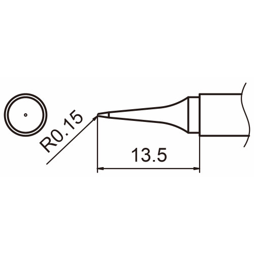 HAKKO T15-ILS Shape-ILS soldering tip for handpiece FM-2027 and FM-2028
