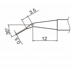 HAKKO T15-JD08 Shape-0.8JD soldering tip for handpiece FM-2027 and FM-2028