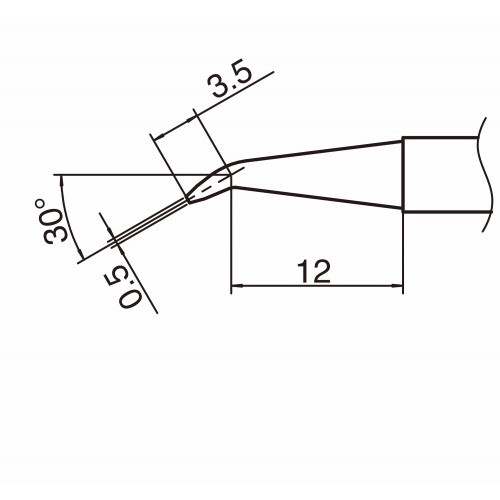 HAKKO T15-JD08 Shape-0.8JD soldering tip for handpiece FM-2027 and FM-2028 HAKKO T15-JD08 Shape-0.8JD soldering tip for handpiece FM-2027 and FM-2028