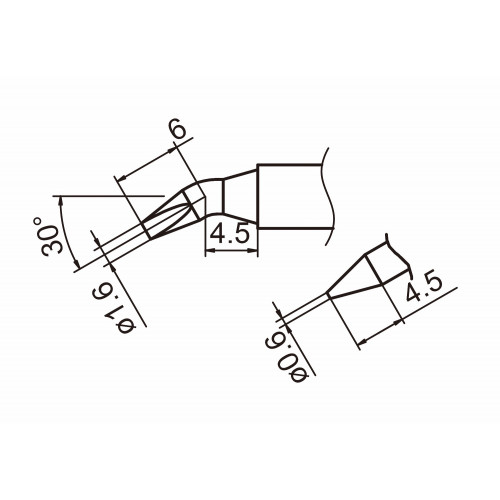 HAKKO T15-JD16 Shape-1.6JD soldering tip for handpiece FM-2027 and FM-2028 HAKKO T15-JD16 Shape-1.6JD soldering tip for handpiece FM-2027 and FM-2028
