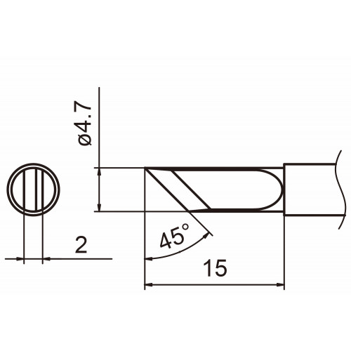 HAKKO T15-K Soldering Tip Shape-K For FM-2027. FM-2028 HAKKO T15-K Soldering Tip Shape-K For FM-2027. FM-2028