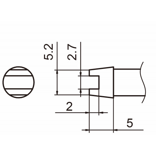 HAKKO T15-R27 Shape-2.7R soldering tip for handpiece FM-2027 and FM-2028 HAKKO T15-R27 Shape-2.7R soldering tip for handpiece FM-2027 and FM-2028