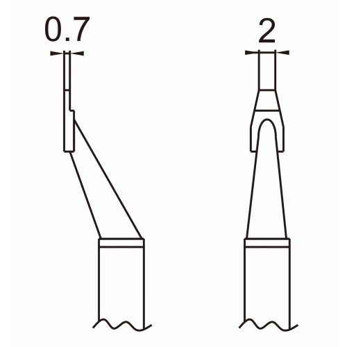 HAKKO T16-1004 2L Soldering blade for HAKKO FM-2022