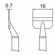 HAKKO T16-1009 16L Soldering blade for HAKKO FM-2022