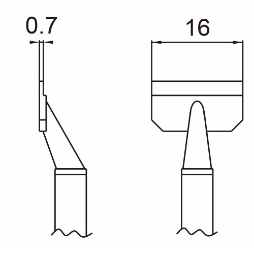 HAKKO T16-1009 16L Soldering blade for HAKKO FM-2022