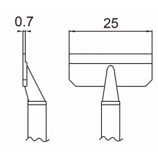 HAKKO T16-1011 25L Soldering blade for HAKKO FM-2022