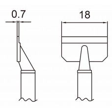 HAKKO T16-1012 18L Soldering blade for HAKKO FM-2022