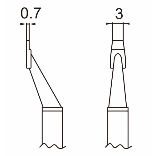 HAKKO T16-1013 3L Soldering blade for HAKKO FM-2022