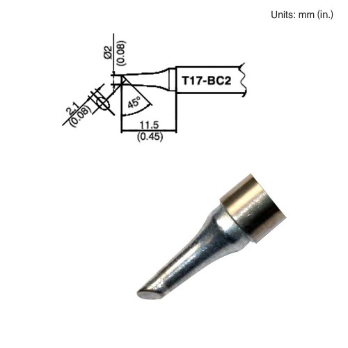 HAKKO T17-BC2 Soldering Tip Shape-2Bc For FM-2026 HAKKO T17-BC2 Soldering Tip Shape-2Bc For FM-2026