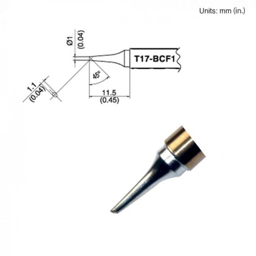 HAKKO T17-BCF1 Soldering Tip Shape-1Bc Tinned Surface Only For FM-2026