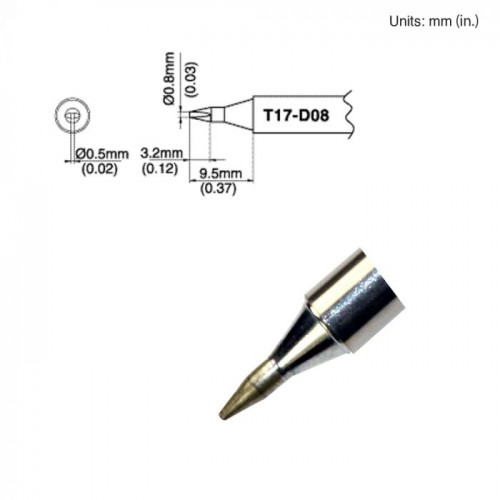 HAKKO T17-D08 Soldering Tip Shape-0.8D For FM-2026 HAKKO T17-D08 Soldering Tip Shape-0.8D For FM-2026
