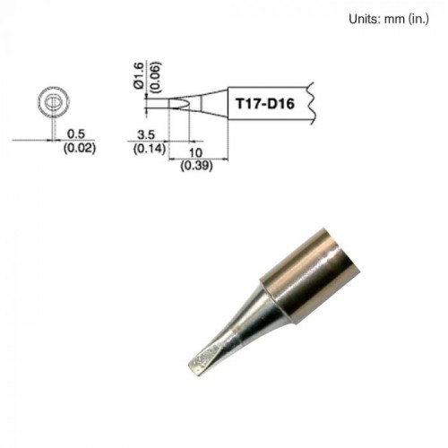 HAKKO T17-D16 Soldering Tip Shape-1.6D For FM-2026 HAKKO T17-D16 Soldering Tip Shape-1.6D For FM-2026
